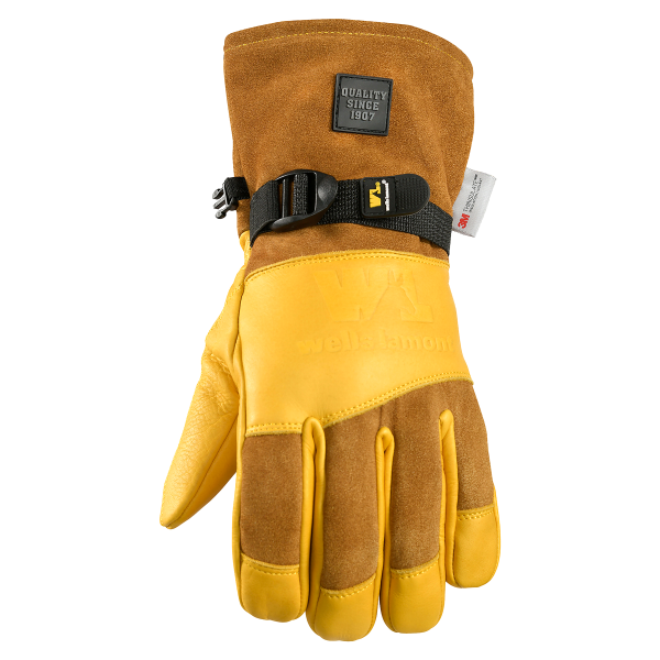 Wells Lamont Hydrahyde Grain/Split Cowhide Leather Gloves